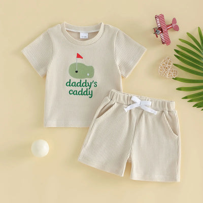 DADDY'S CADDY Waffle Knit Outfit