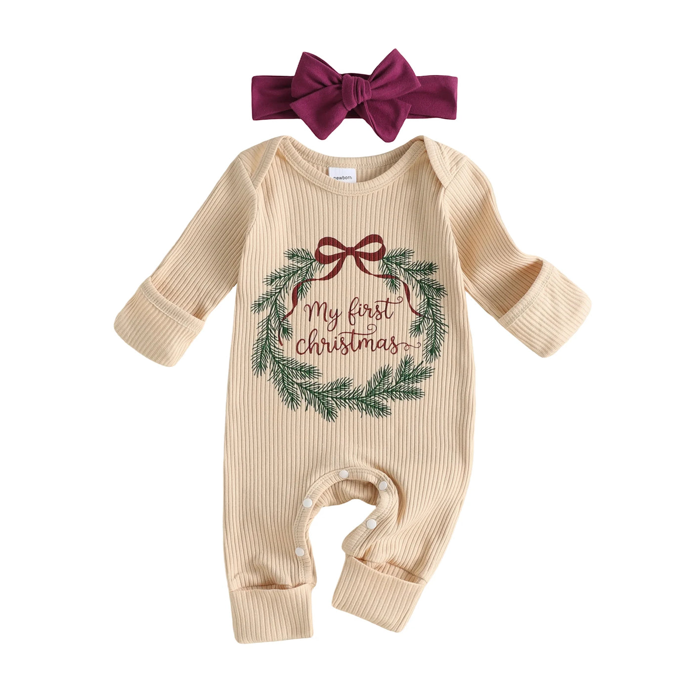 MY FIRST CHRISTMAS Wreath Jumpsuit