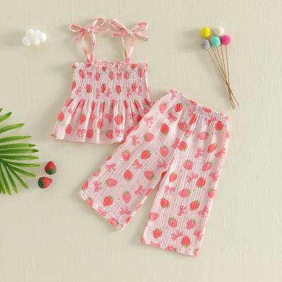 STRAWBERRIES & BOWTIES Smocked Outfit