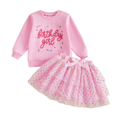 BIRTHDAY GIRL Confetti Skirt Outfit
