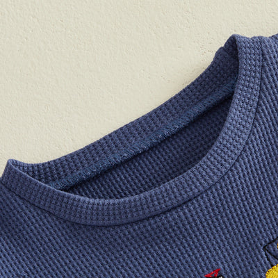 CONTRUCTION VEHICLES Waffle Knit Outfit