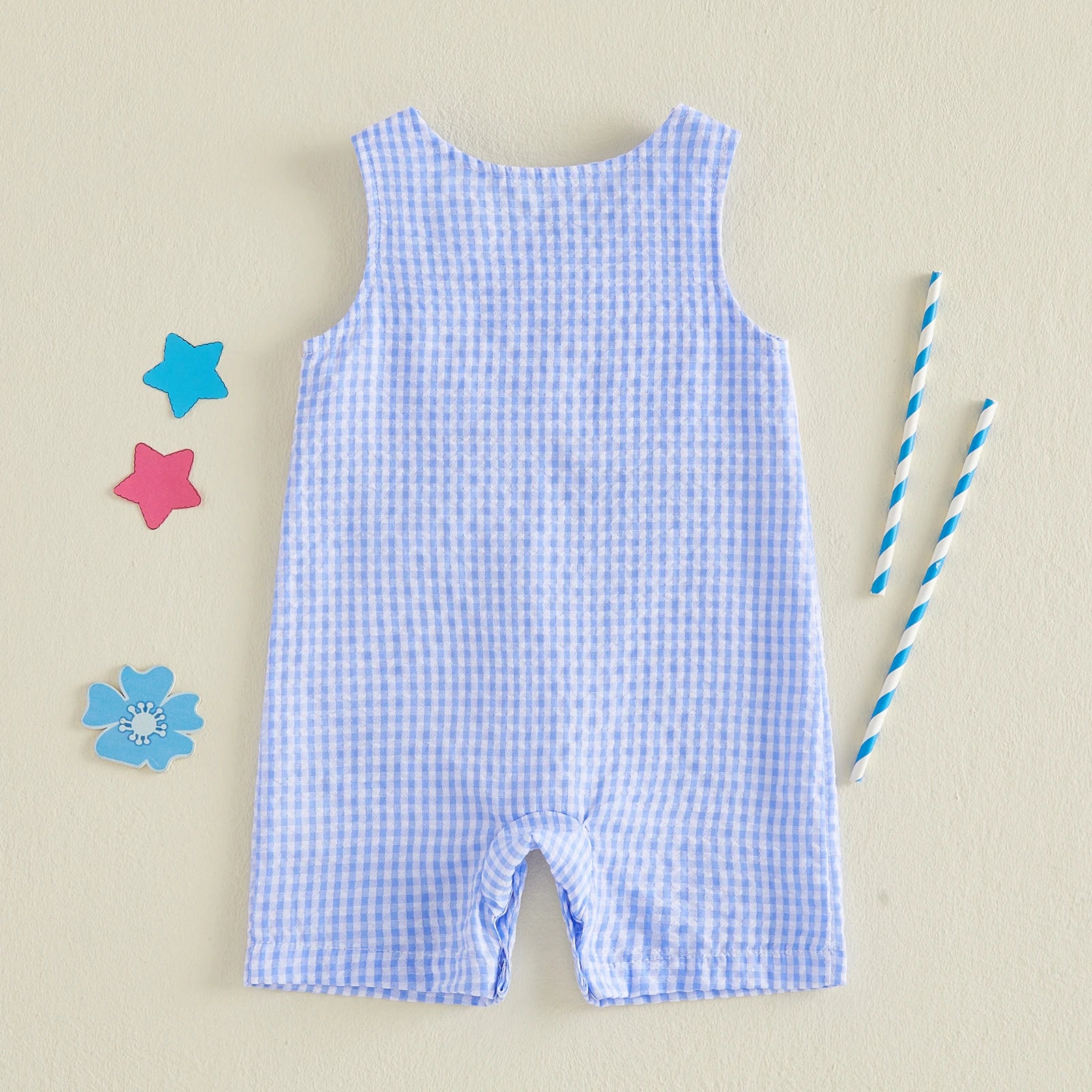 USA FLAG Checkered Jumpsuit