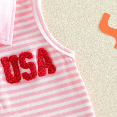 USA Striped Polo Dress