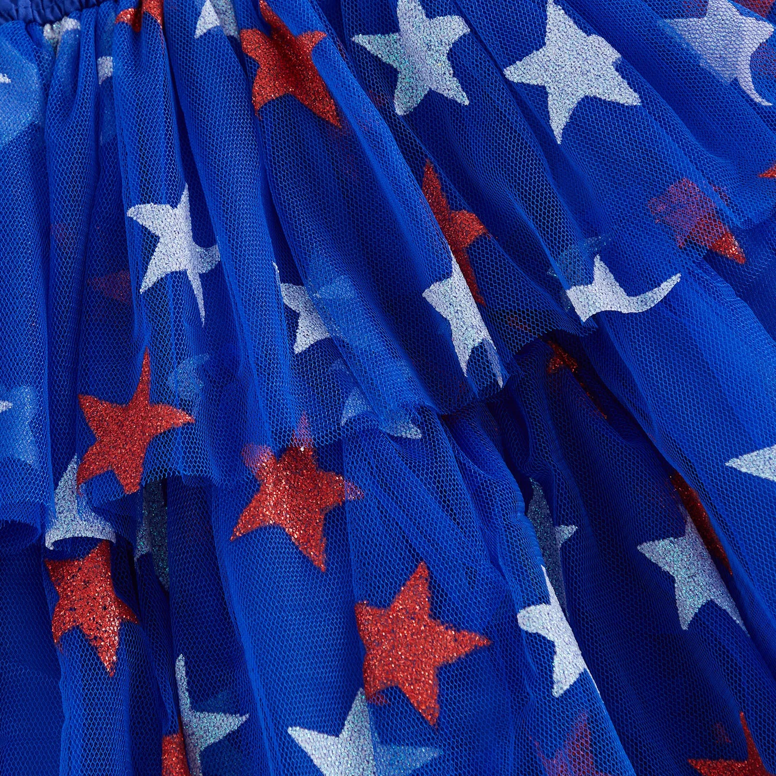 RED WHITE AND BLUE Layered Tulle Dress
