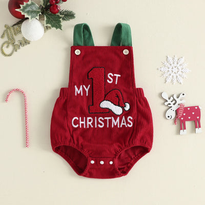 MY FIRST CHRISTMAS Corduroy Romper