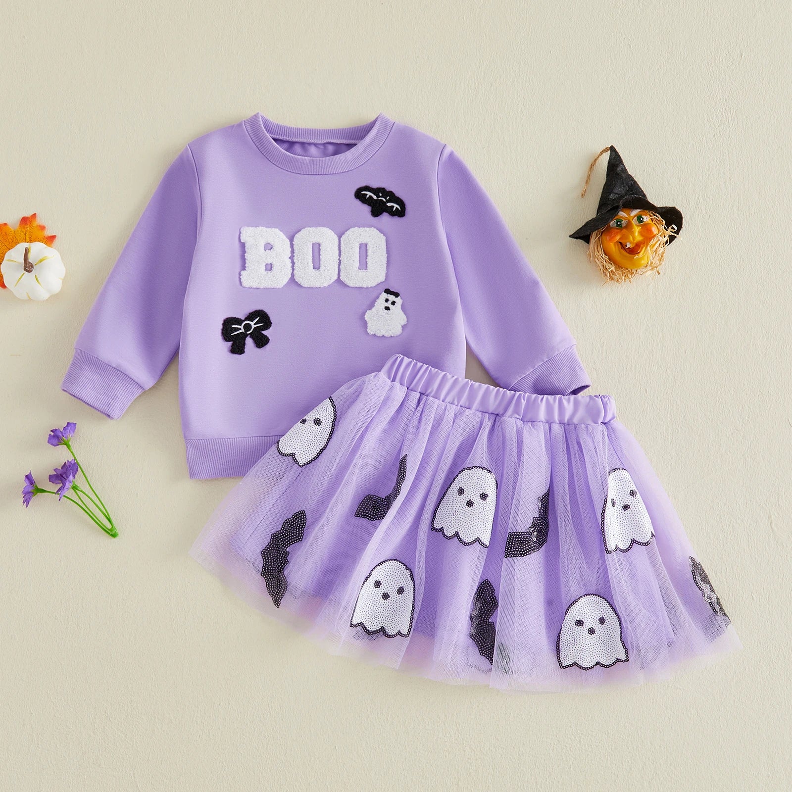 BOO Purple Tulle Skirt Outfit