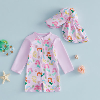 MERMAID Swimsuit with Sun Hat