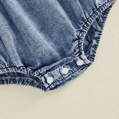 EVIE Denim Collar Romper