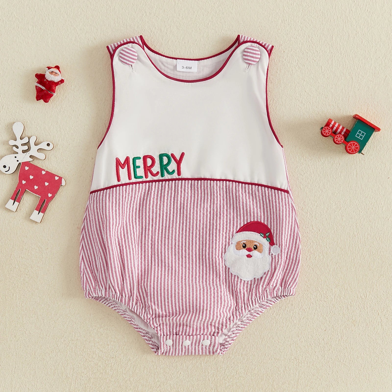 JOLLY & MERRY Striped Romper
