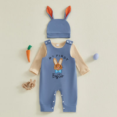 MY FIRST EASTER Overall Outfit with Beanie