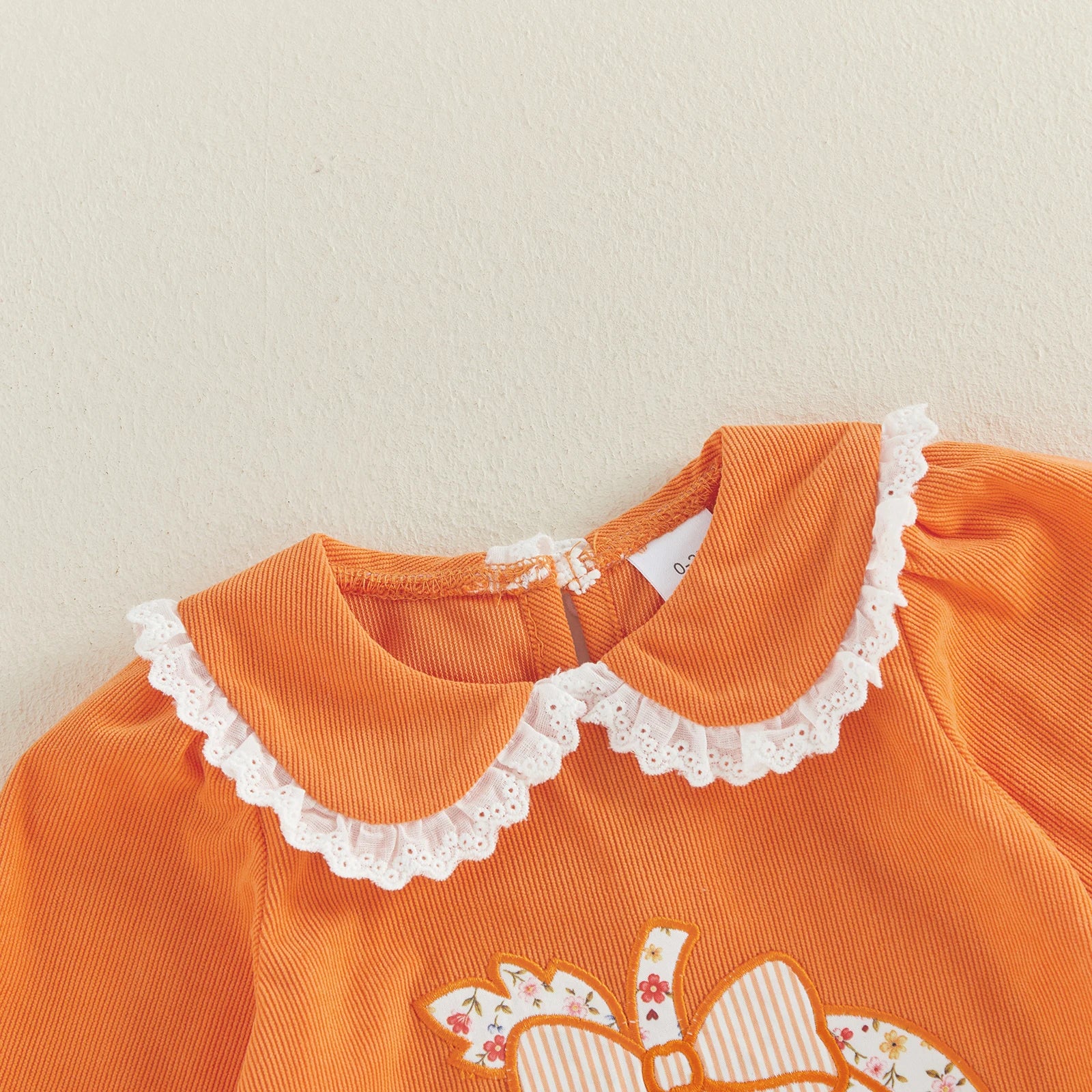 FLORAL PUMPKIN Collar Romper