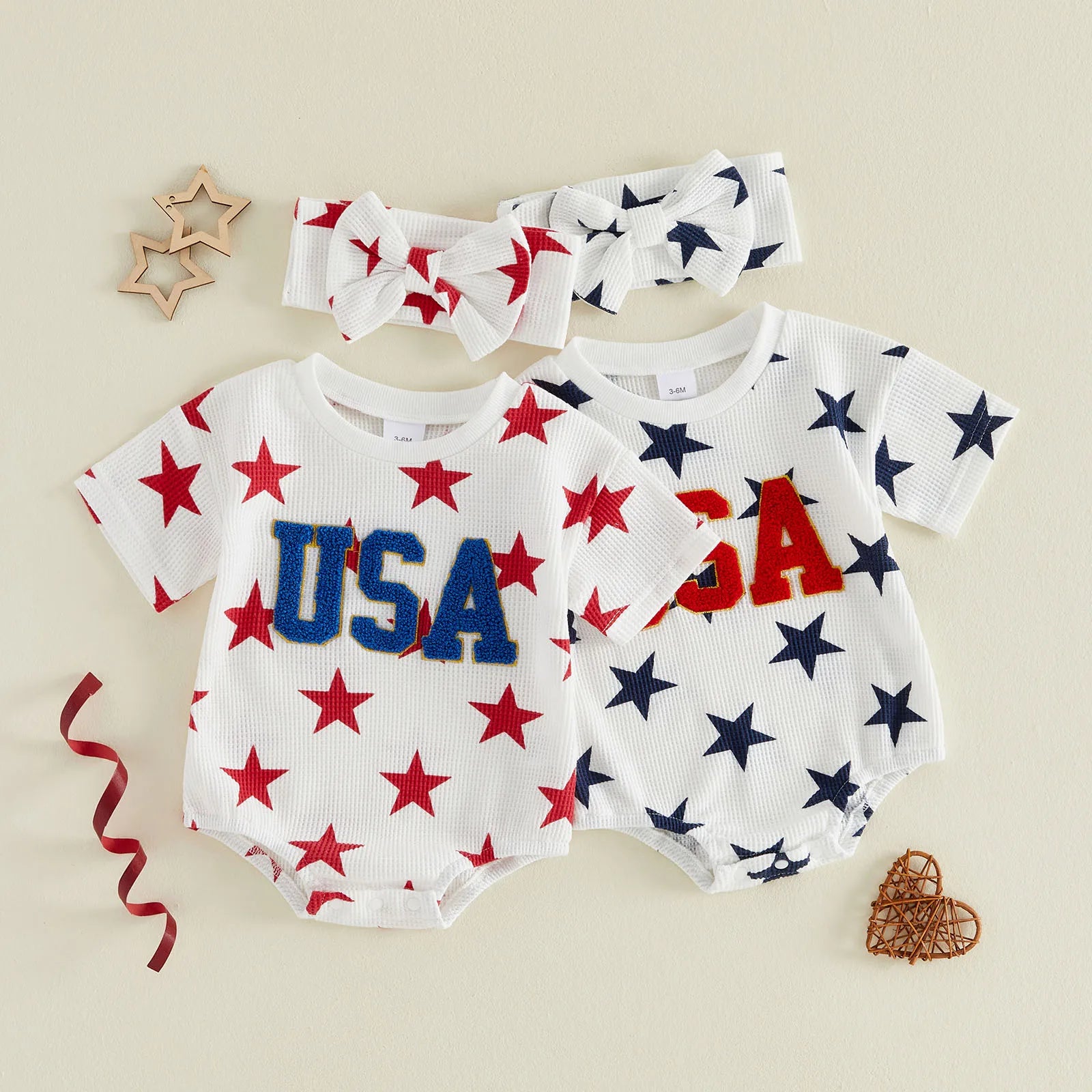 USA STAR White Romper