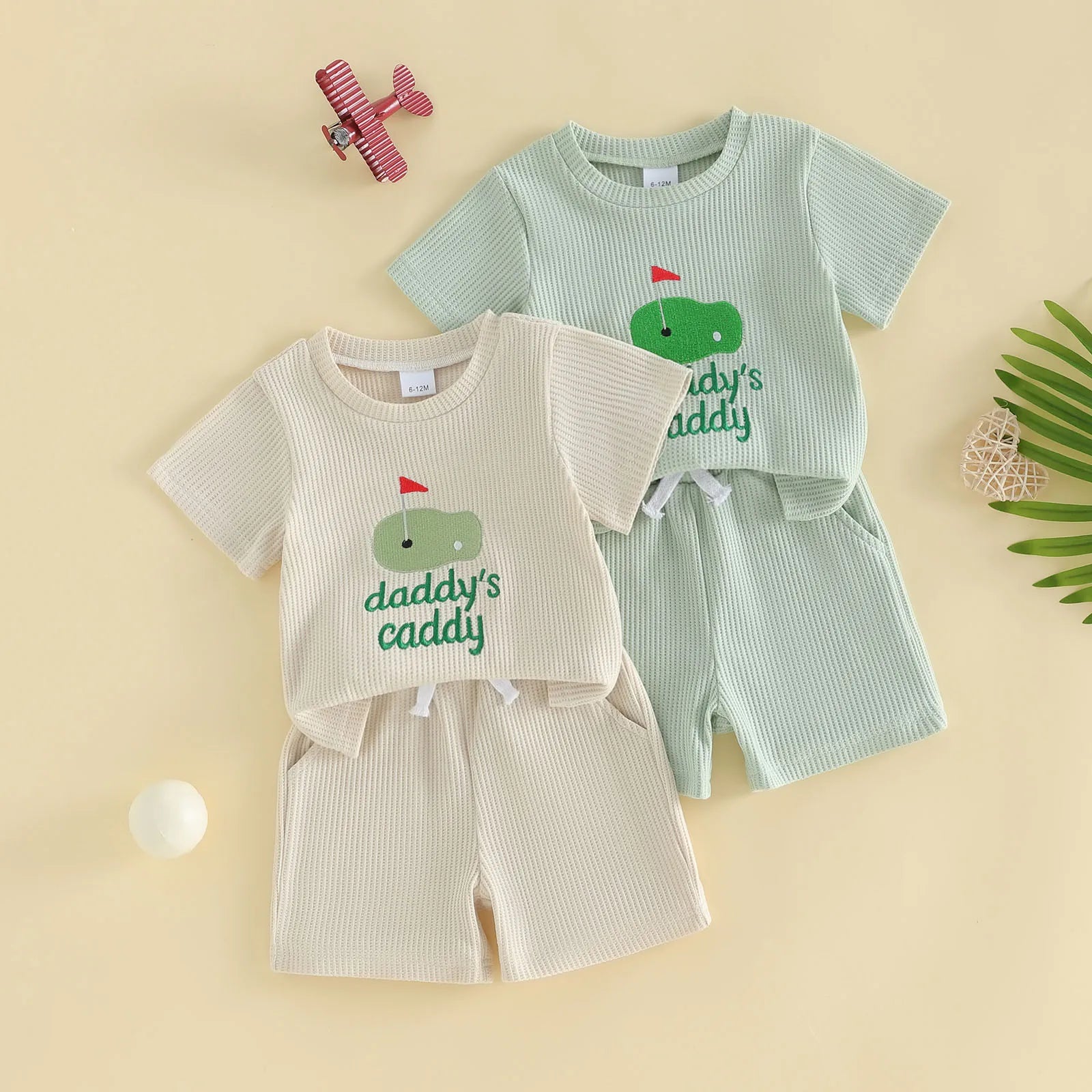 DADDY'S CADDY Waffle Knit Outfit