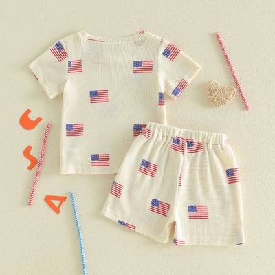 USA FLAG Yellow Outfit