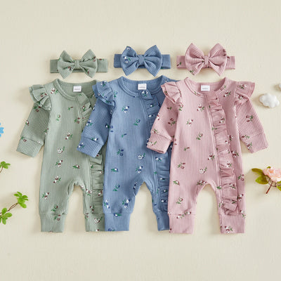 SHAY Floral Ruffle Jumpsuit