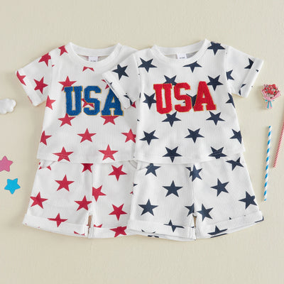 USA STAR White Summer Outfit