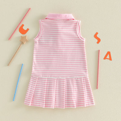 USA Striped Polo Dress