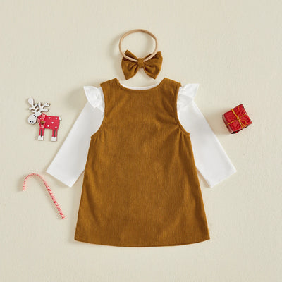 GINGERBREAD GIRL Corduroy Dress Outfit