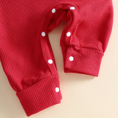 MY FIRST CHRISTMAS Car Ribbed Jumpsuit
