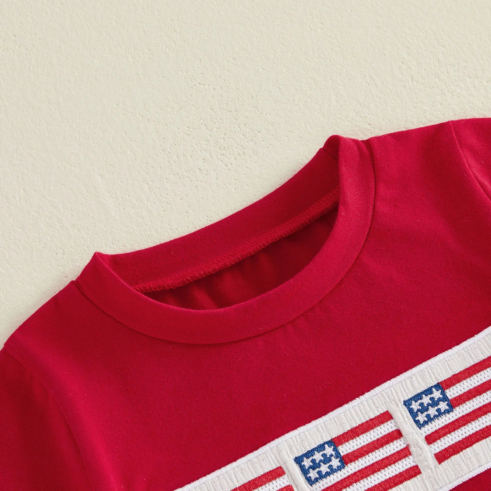 USA Flag Checkered Shorts Outfit