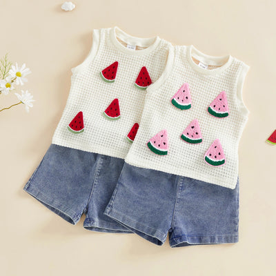 WATERMELON Waffle Knit Tank Top Outfit