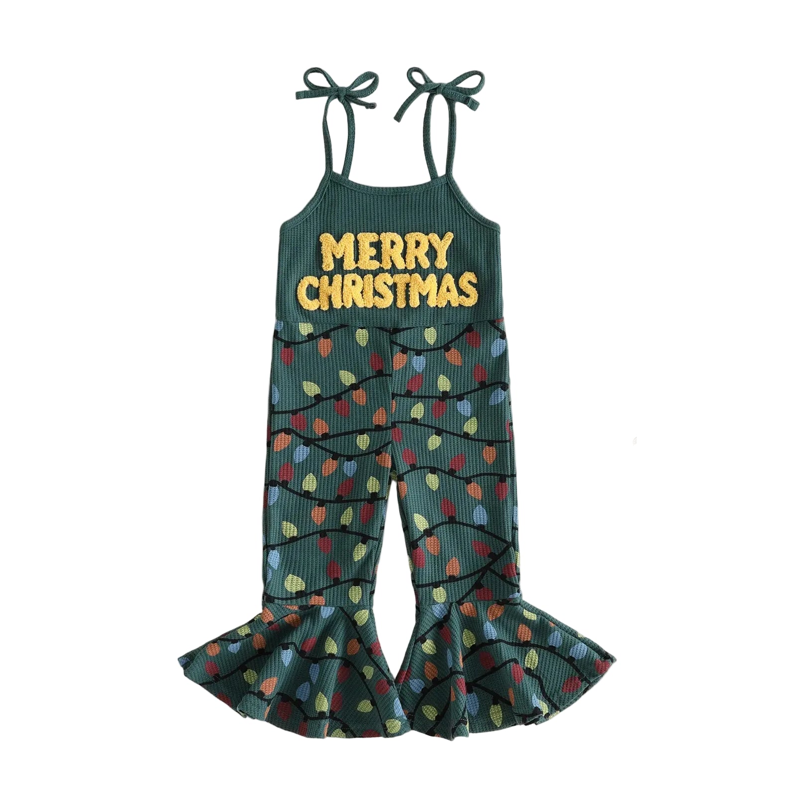 MERRY CHRISTMAS Bellbottom Pull-on Jumpsuit