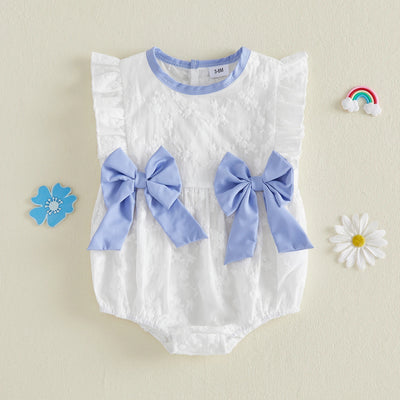 SADIE Embroidered Bowtie Romper