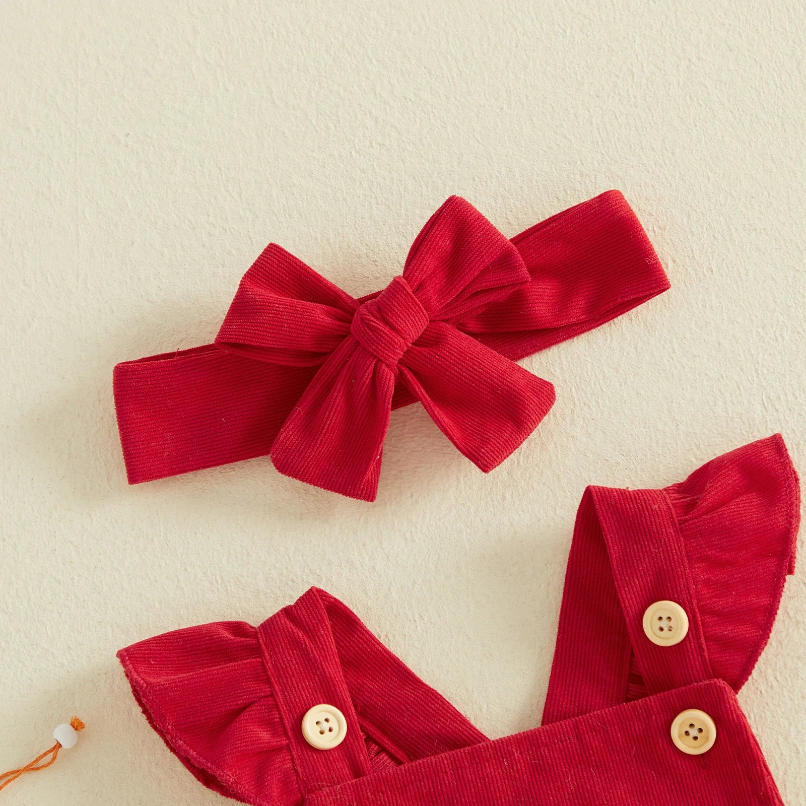 GINGERBREAD GIRL Corduroy Romper