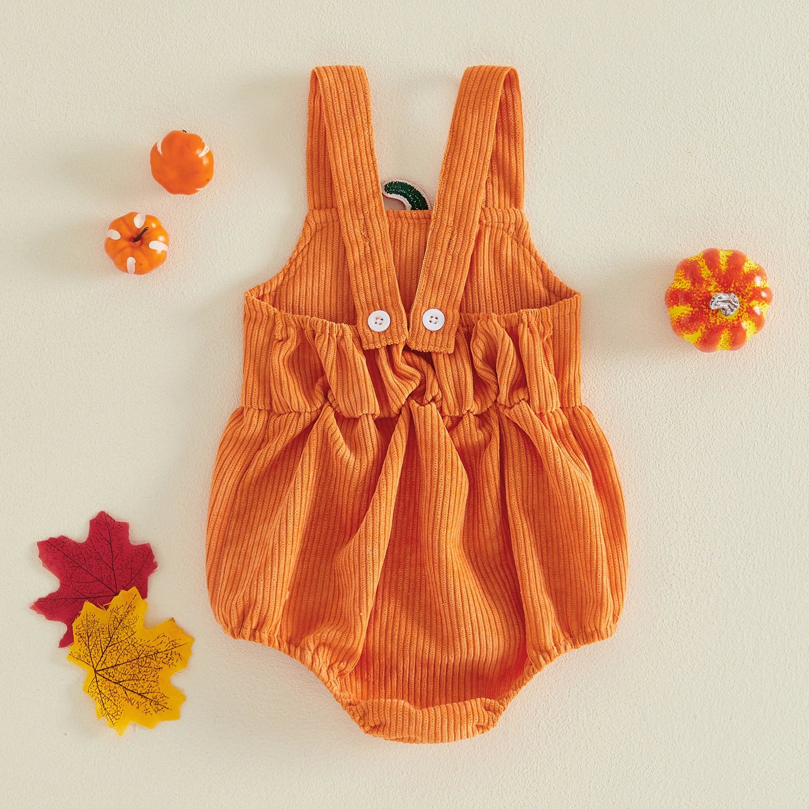 CUTEST LITTLE PUMPKIN Corduroy Romper