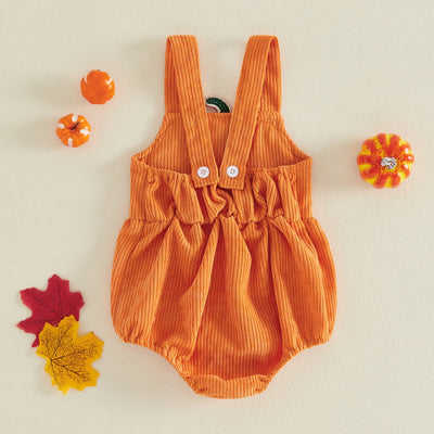 CUTEST LITTLE PUMPKIN Corduroy Romper