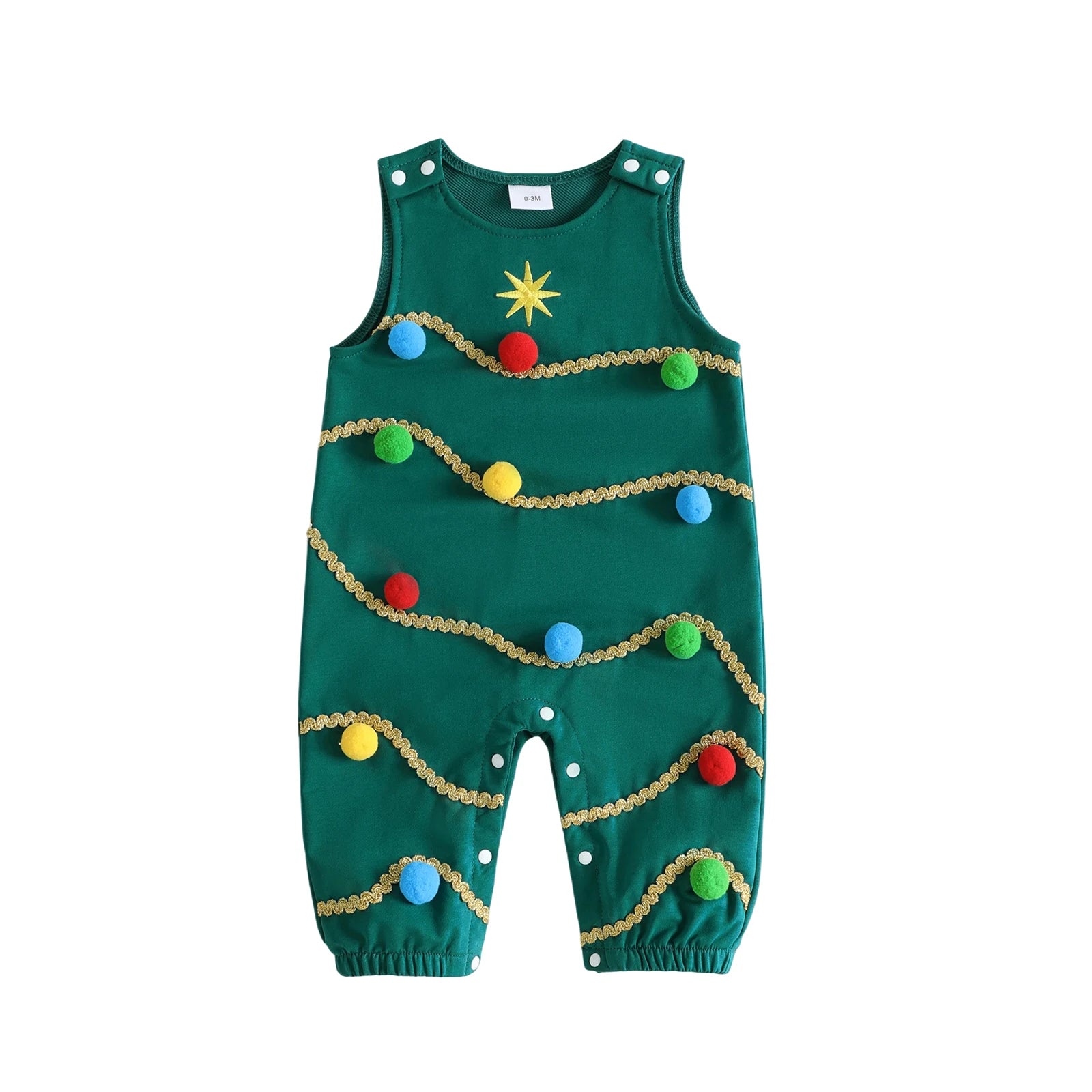 CHRISTMAS TREE Pompom Jumpsuit