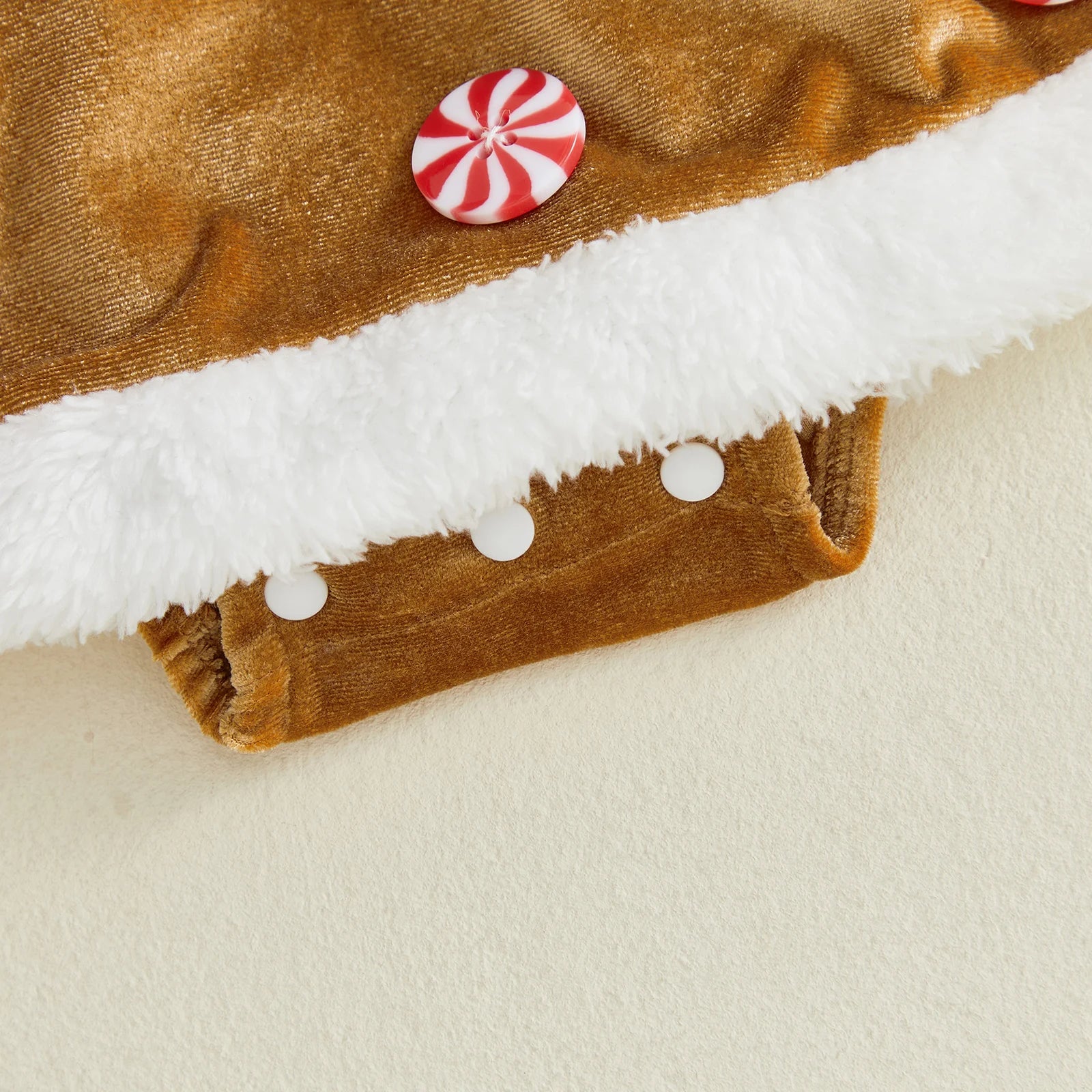 GINGERBREAD GIRL Long-Sleeve Bowtie Romper