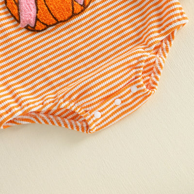 PUMPKIN Bowtie Striped Long-Sleeve