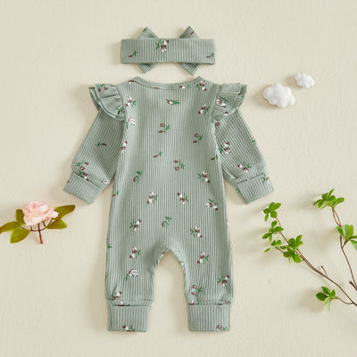 SHAY Floral Ruffle Jumpsuit