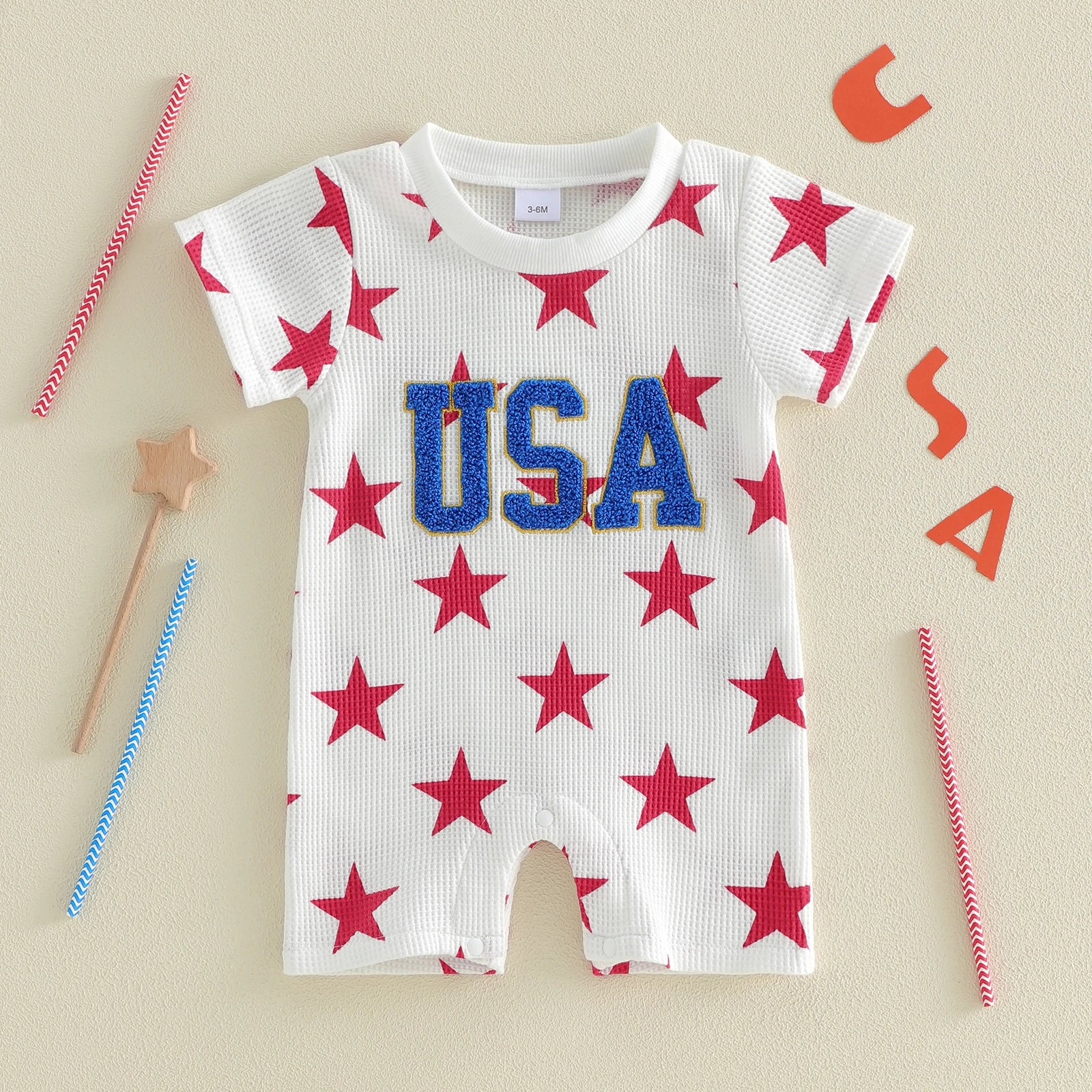 USA STAR White Jumpsuit