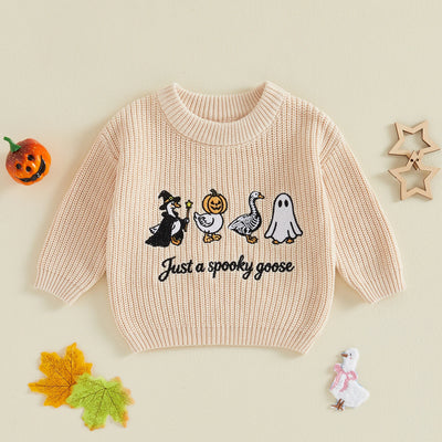 JUST A SPOOKY GOOSE Knitted Sweater