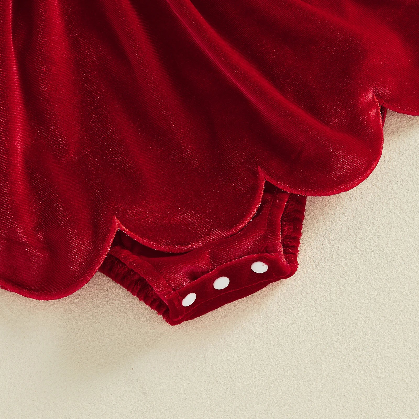 CHRISTMAS TREE Velvet Collar Romper Dress