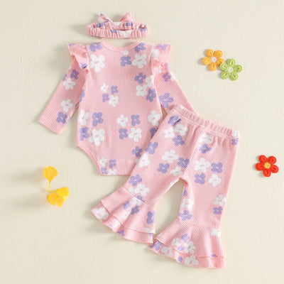 FLOWERS Pink Bellbottom Outfit