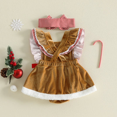 GINGERBREAD GIRL Bowtie Romper