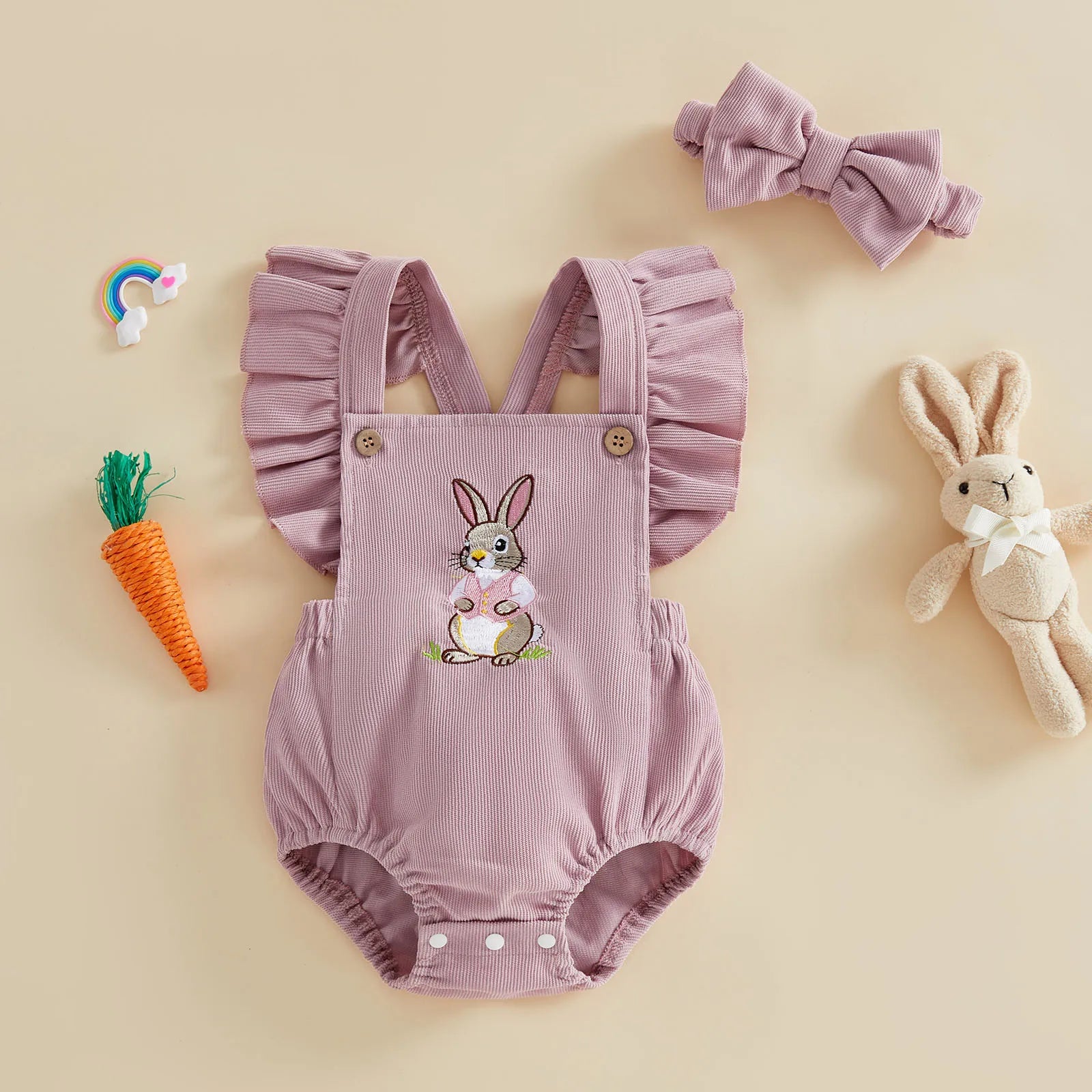 CUTE BUNNY Ruffle Romper