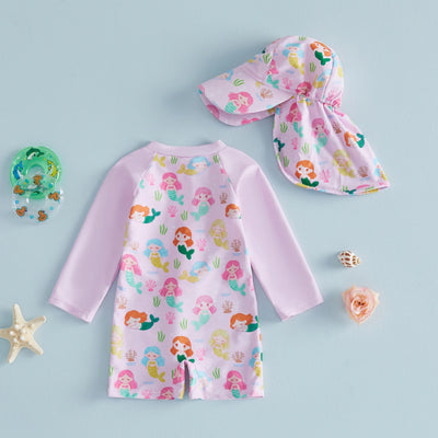 MERMAID Swimsuit with Sun Hat