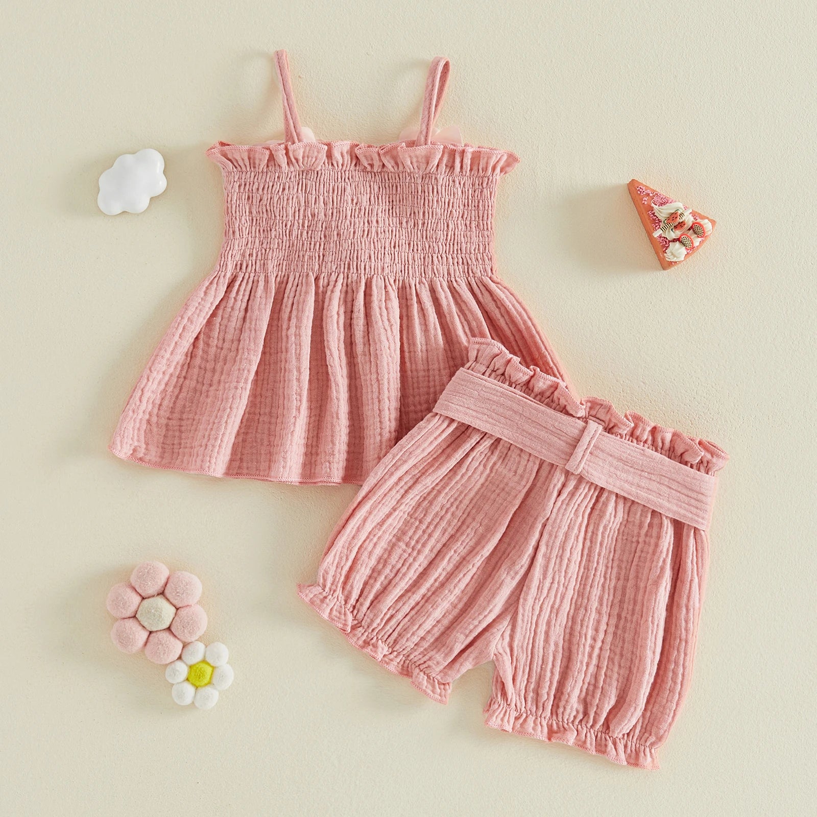 FLOWERS Smocked Summer Outfit