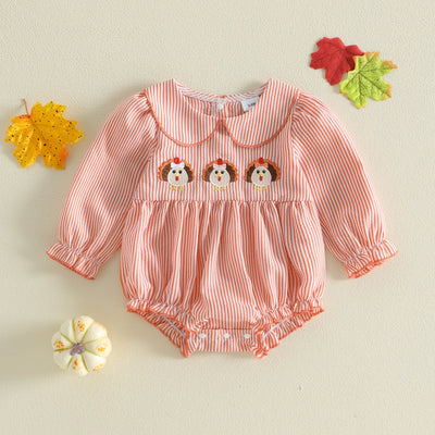 LITTLE TURKYS Collar Romper