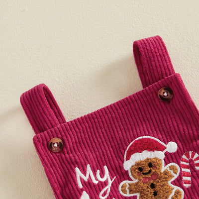 MY FIRST CHRISTMAS Corduroy Overalls