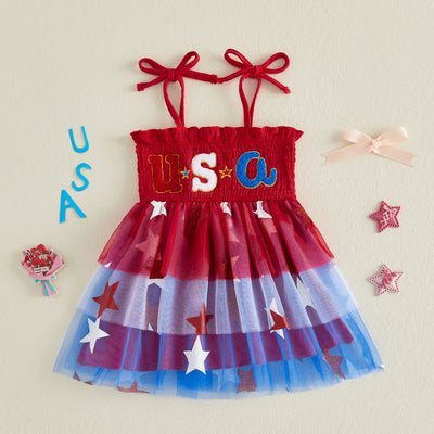 USA Smocked Star Dress