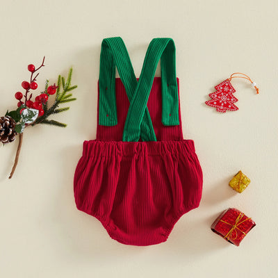 MY 1ST CHRISTMAS Santa Hat Corduroy Romper