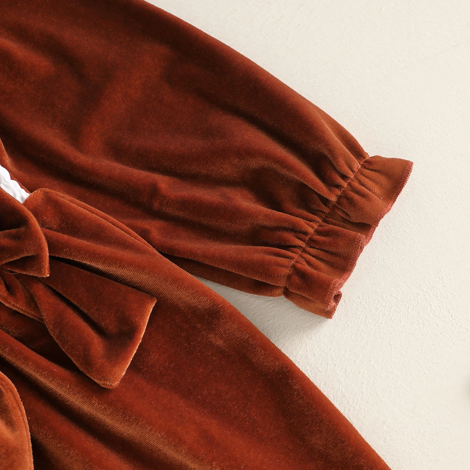 GINGERBREAD MAN Velvet Bowtie Dress