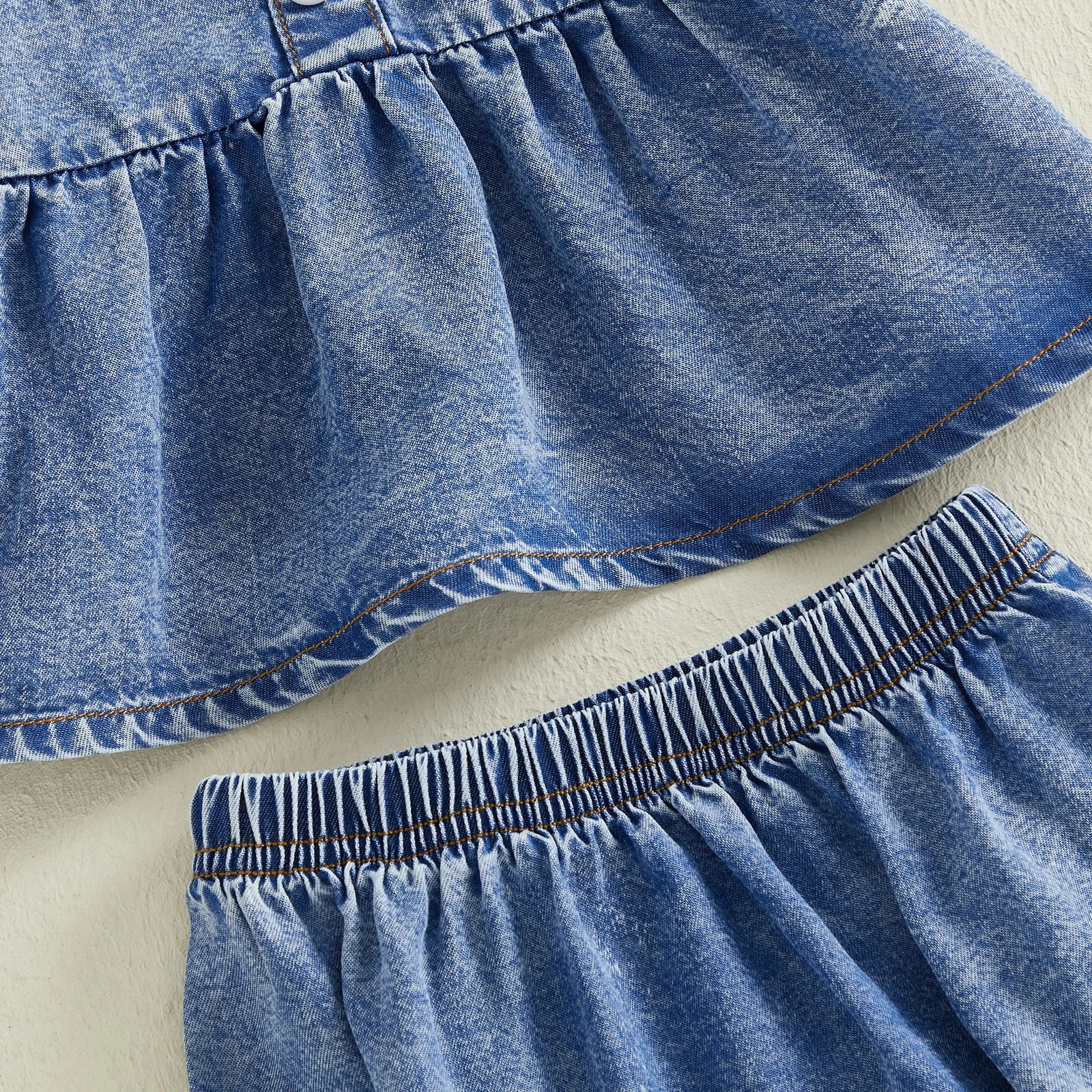 ROMY Denim Outfit with Sun Hat