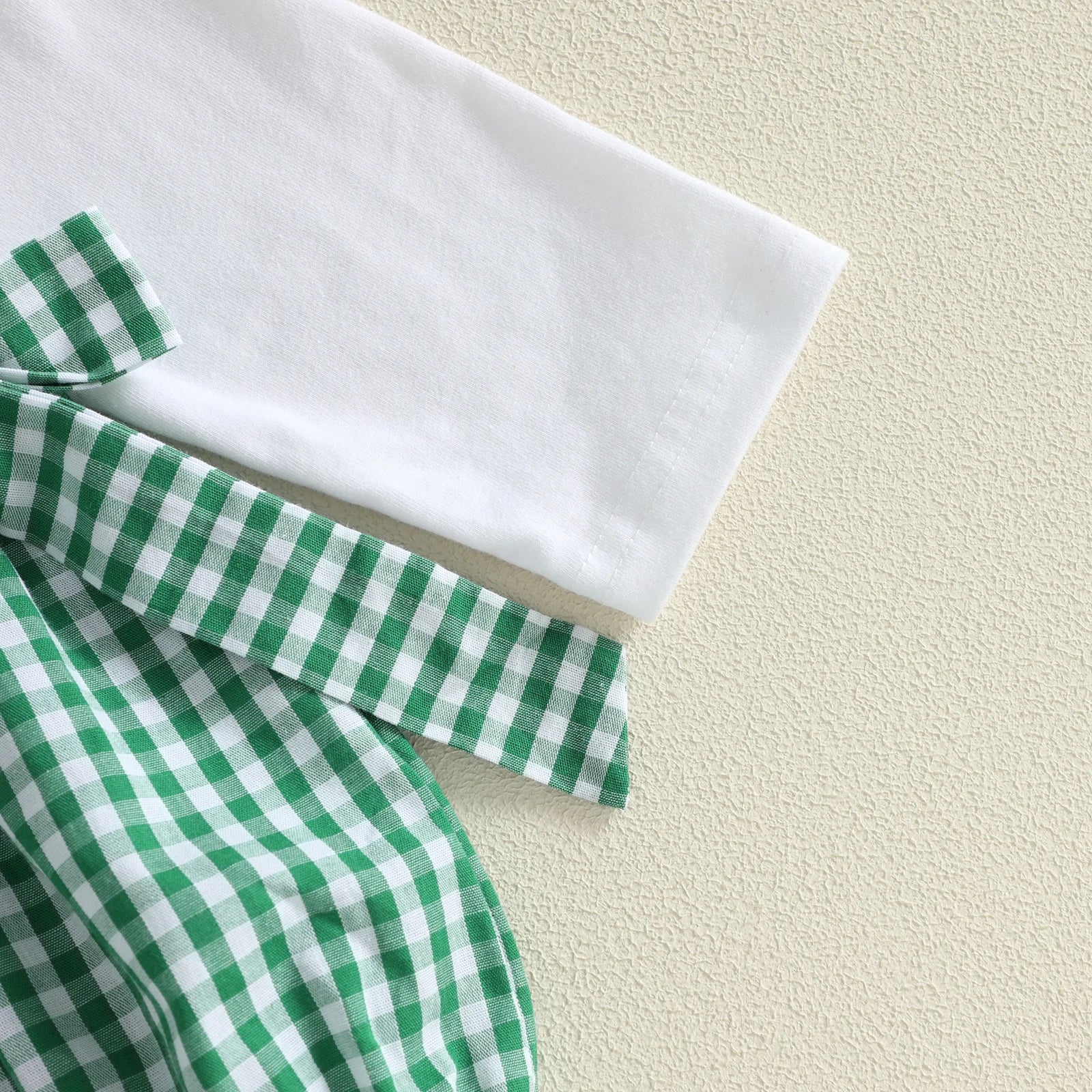 CHRISTMAS TREE Green Checkered Romper