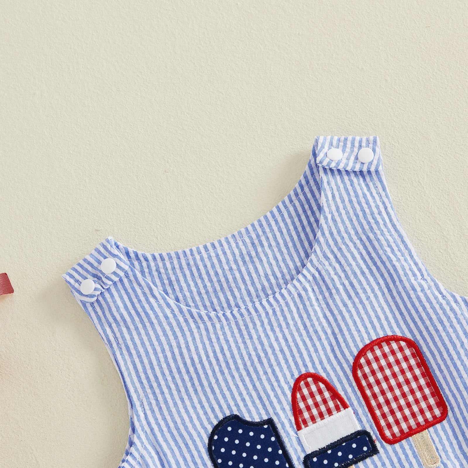 RED WHITE & BLUE POPSICLES Romper